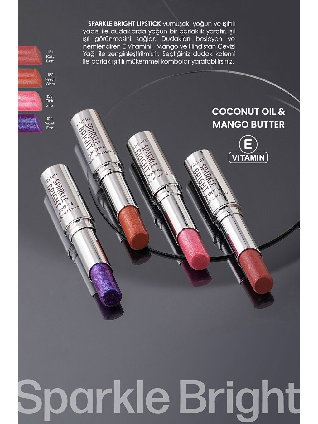 Mood Sparkle Işıltılı Ruj No:154 Violet Fizz-5