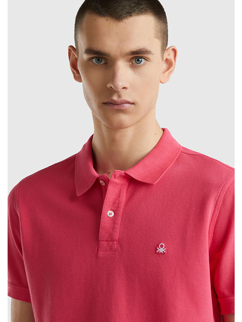 United Colors Of Benetton Erkek Koyu Pembe Regular Fit Kısa Kollu Polo T-Shirt - 2