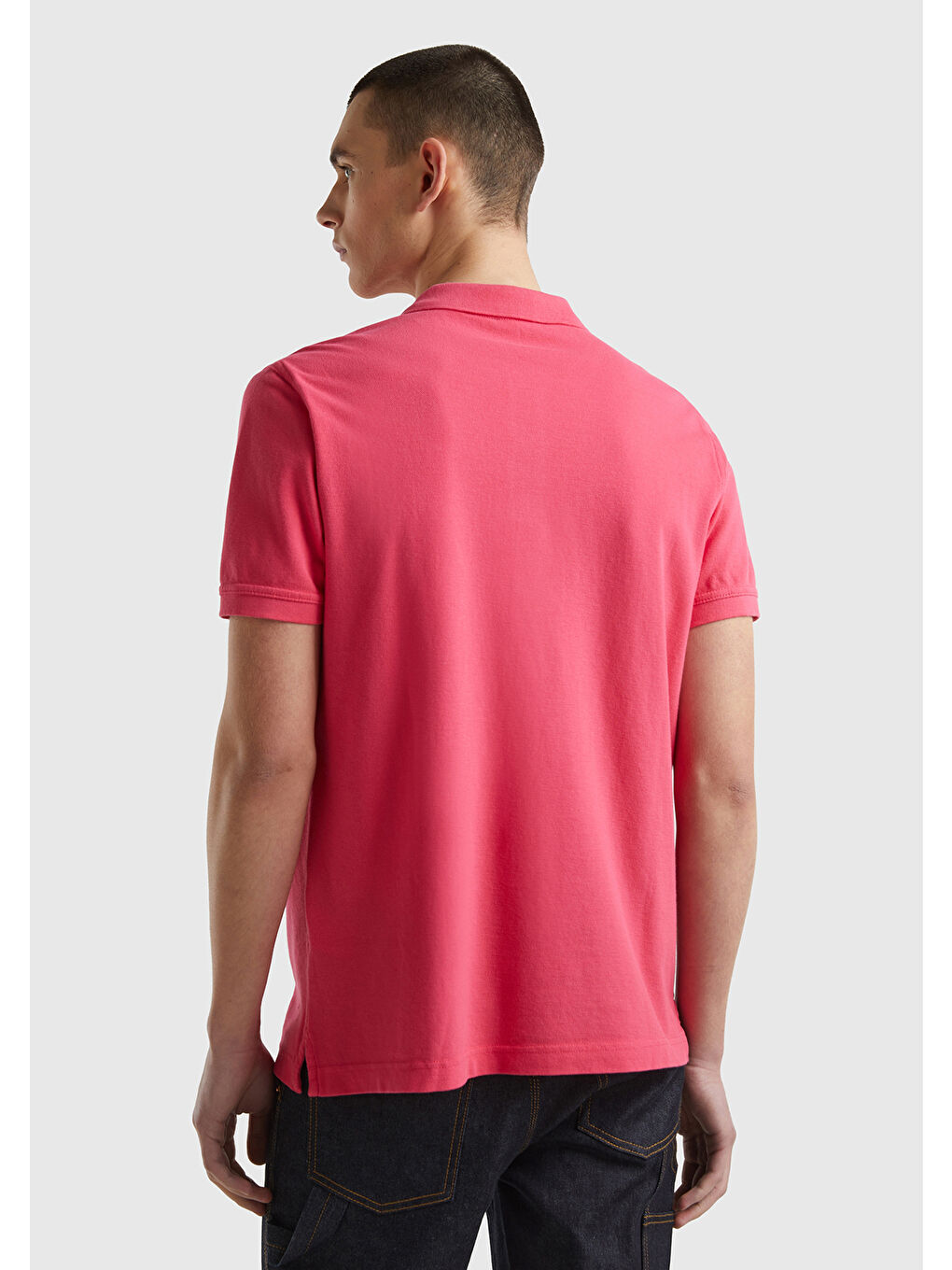 United Colors Of Benetton Erkek Koyu Pembe Regular Fit Kısa Kollu Polo T-Shirt - 4