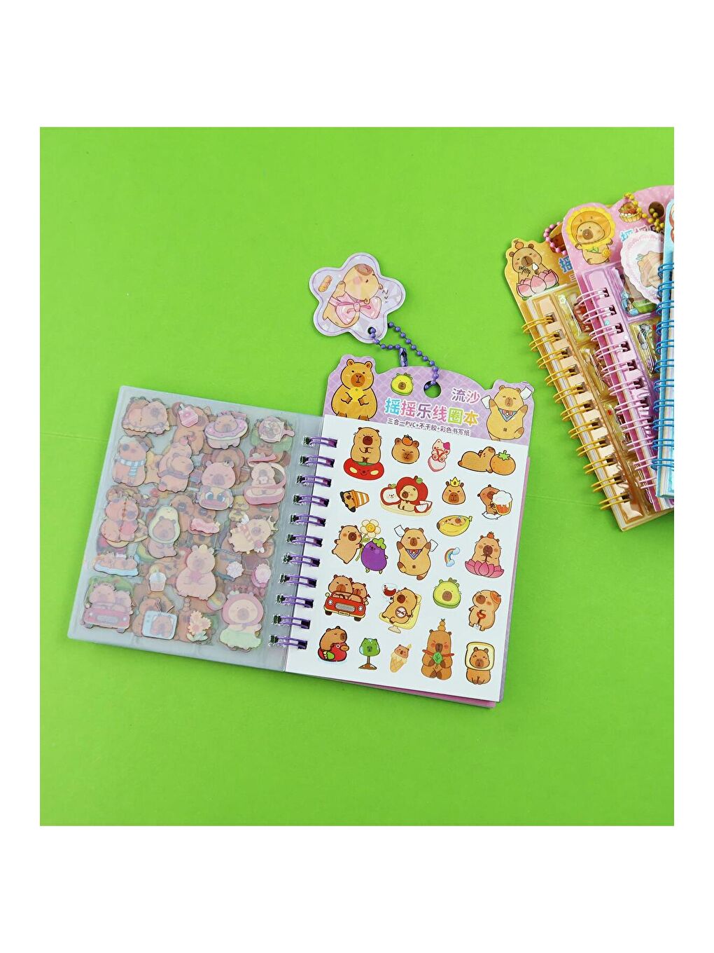 Tasarımlı Sulu Kapaklı Defter - 8 Sayfa Sticker Hediyeli-1