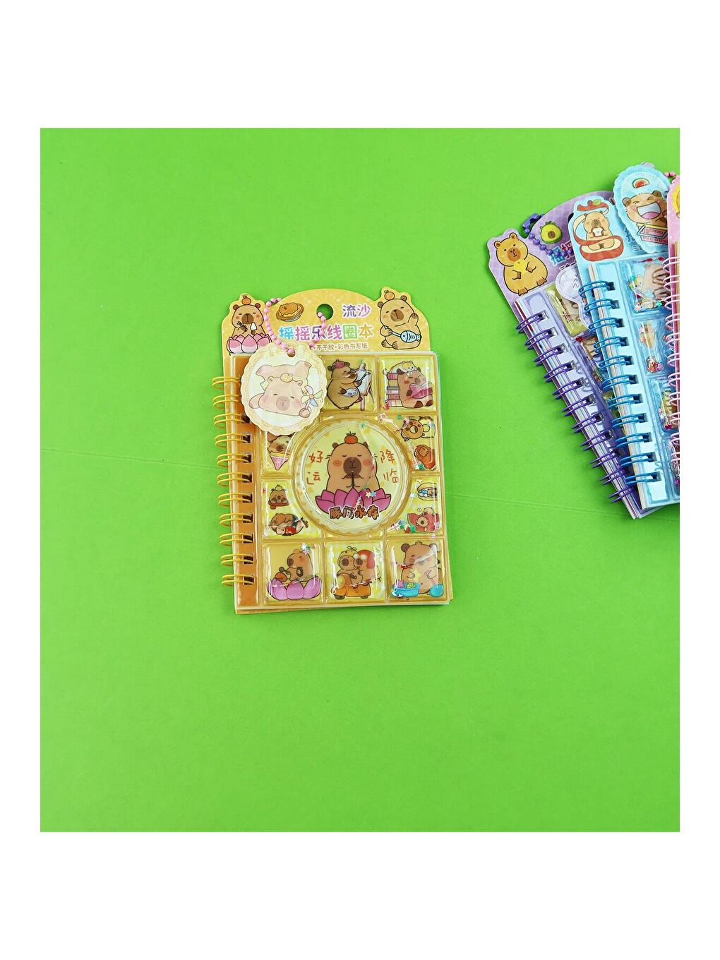 Tasarımlı Sulu Kapaklı Defter - 8 Sayfa Sticker Hediyeli