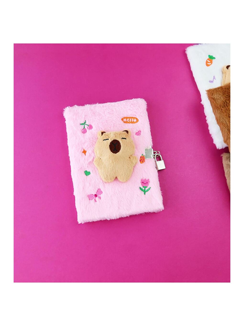 Pelüş Kapaklı Kilitli Günlük Defter