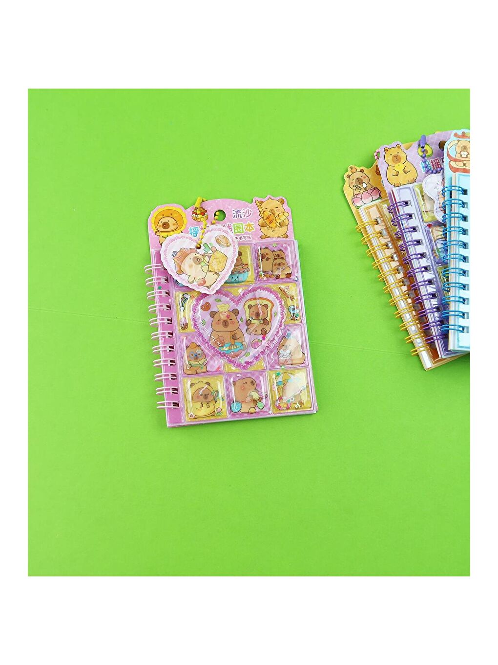 Tasarımlı Sulu Kapaklı Defter - 8 Sayfa Sticker Hediyeli