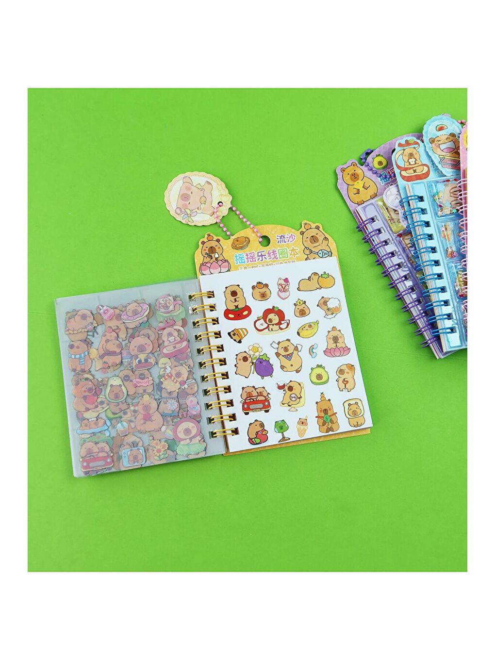 Tasarımlı Sulu Kapaklı Defter - 8 Sayfa Sticker Hediyeli-2