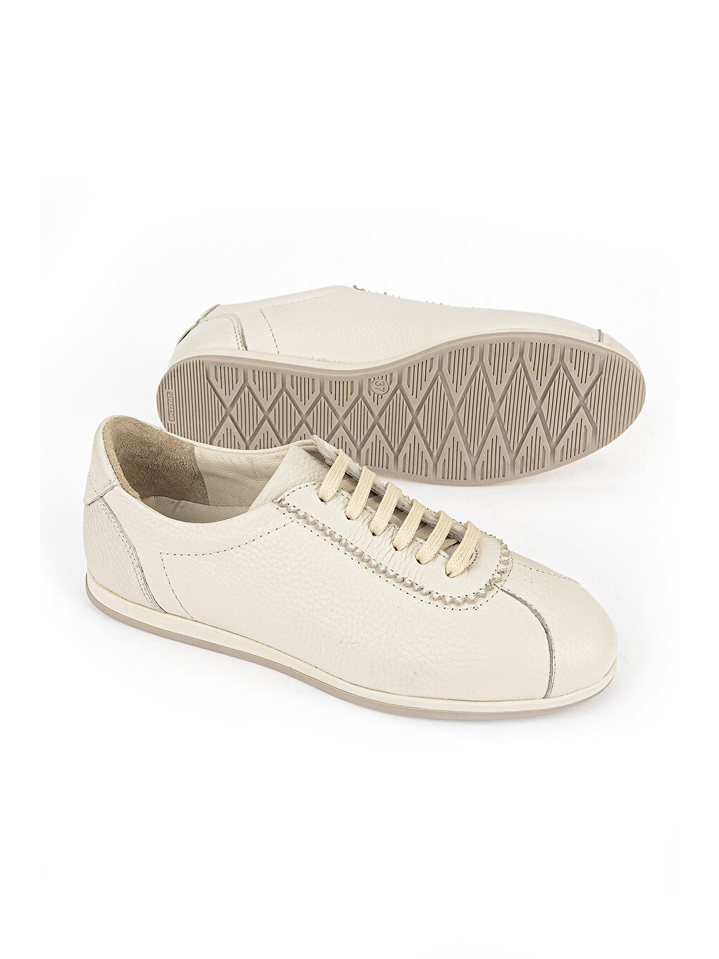 Kadın Hakiki Deri Günlük Ayakkabı 1611022Z2765 Bej-3