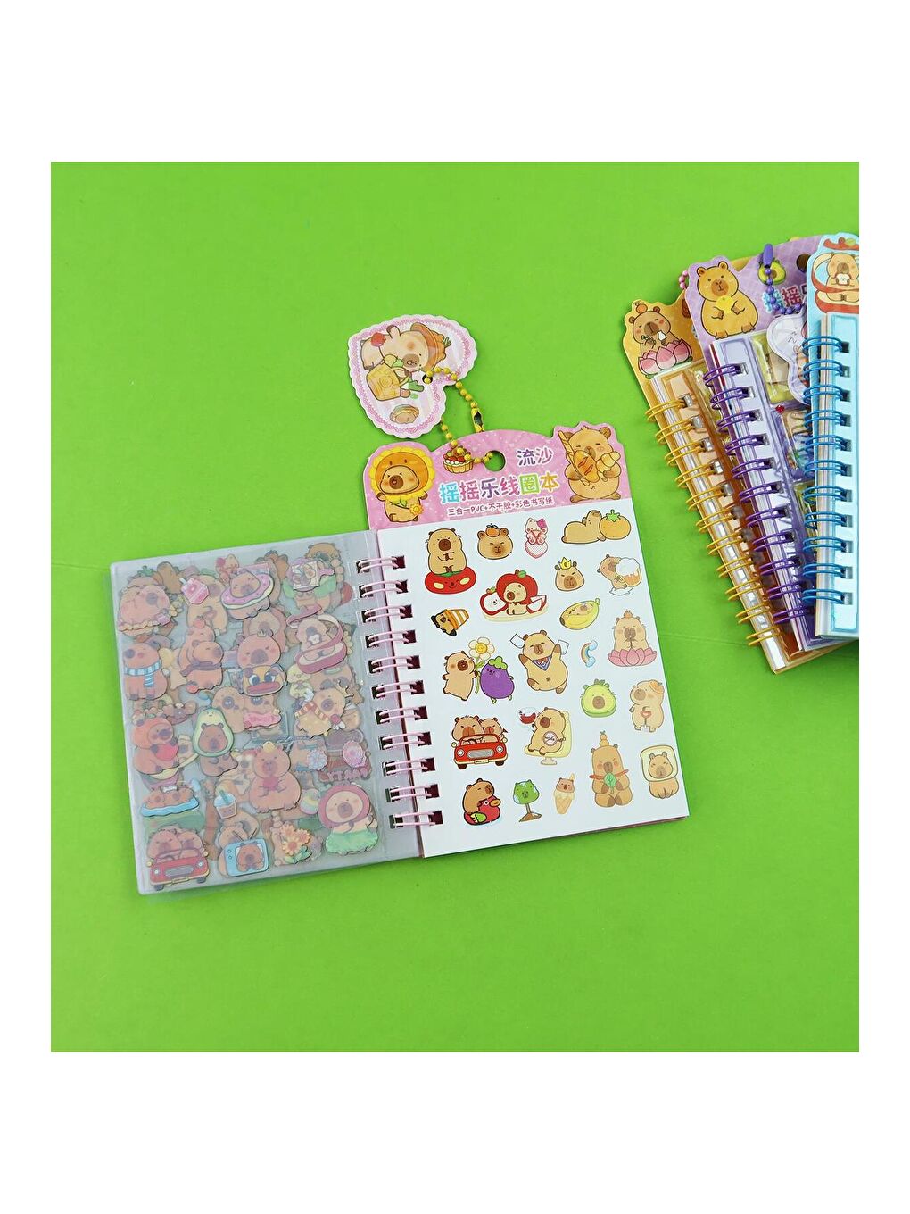 Tasarımlı Sulu Kapaklı Defter - 8 Sayfa Sticker Hediyeli-2