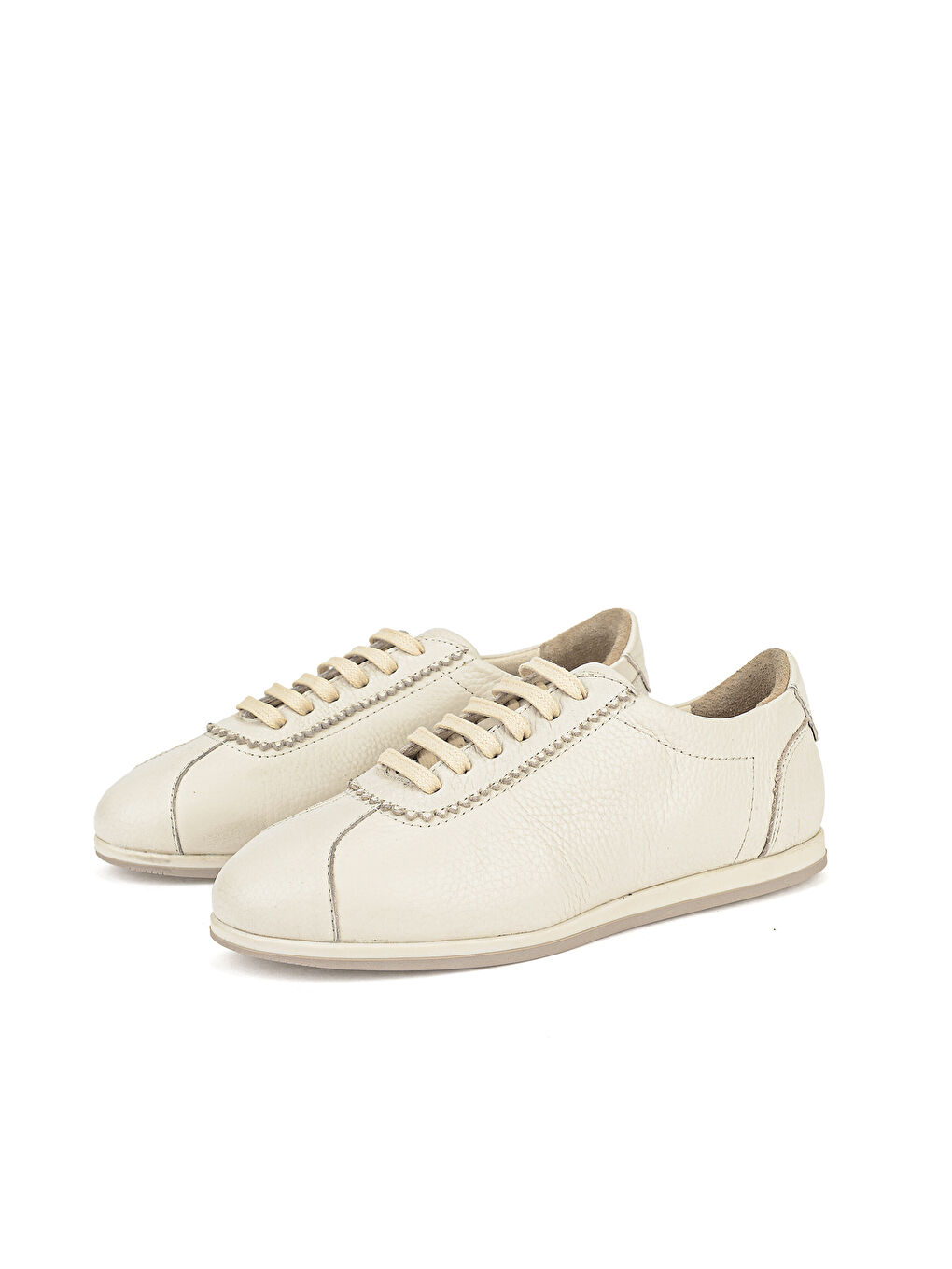 Kadın Hakiki Deri Günlük Ayakkabı 1611022Z2765 Bej-4