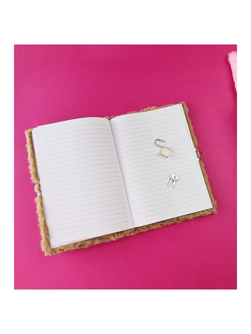 Pelüş Kapaklı Kilitli Günlük Defter-1