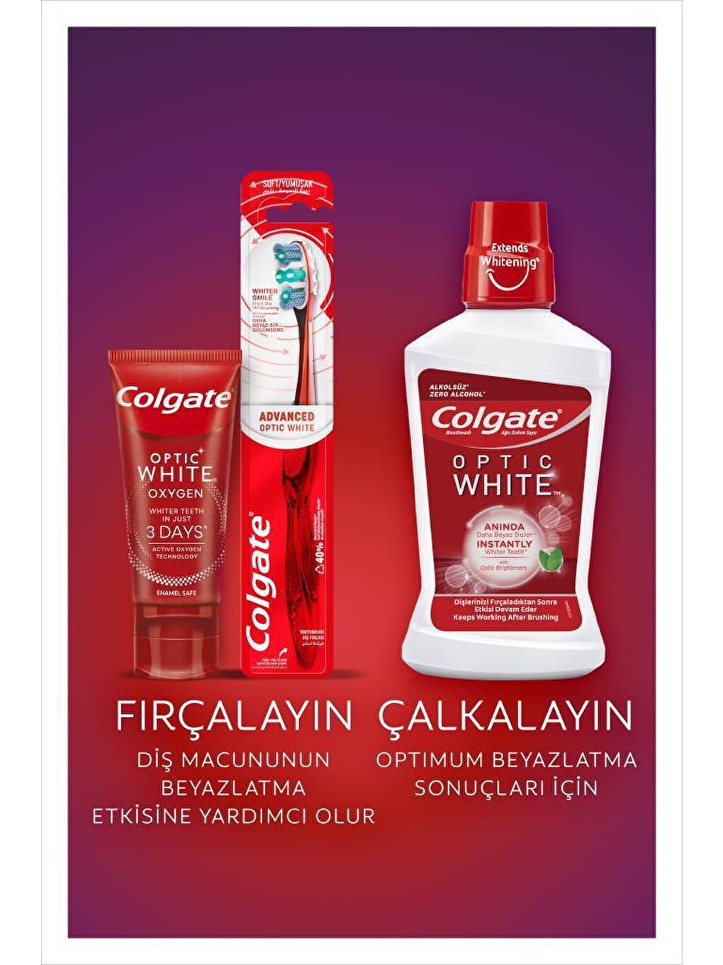 Colgate Beyaz Optic White Oxygen Aktif Oksijen Teknolojisi Beyazlatıcı Diş Macunu 50 ml - 7