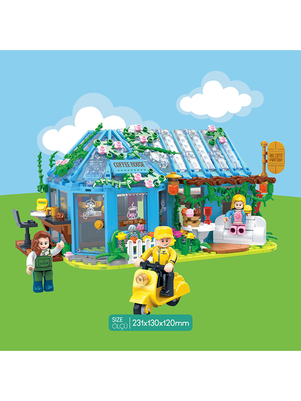 Eğitici Bloklar Kahve Evi 642 Parça Yapı Seti-1