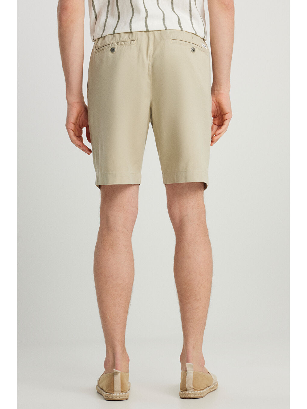 Regular Fit Normal Kesim Lastik Bel Detaylı Açık Yeşil Şort-1