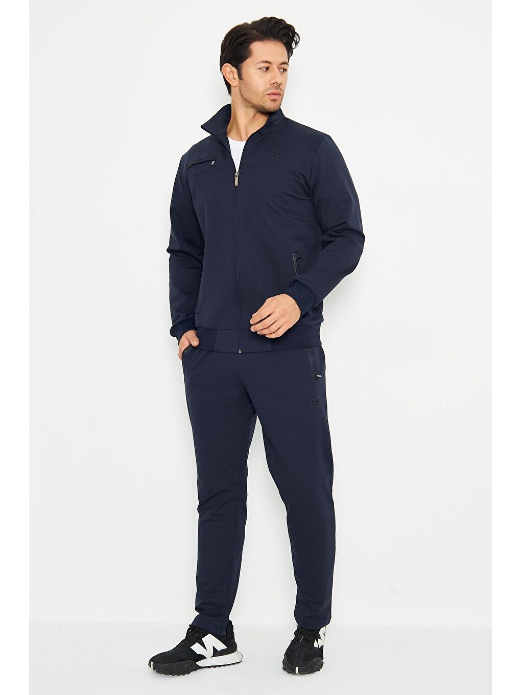 Lacivert Pamuklu Kumaş Erkek Eşofman Takımı Fm19102-1