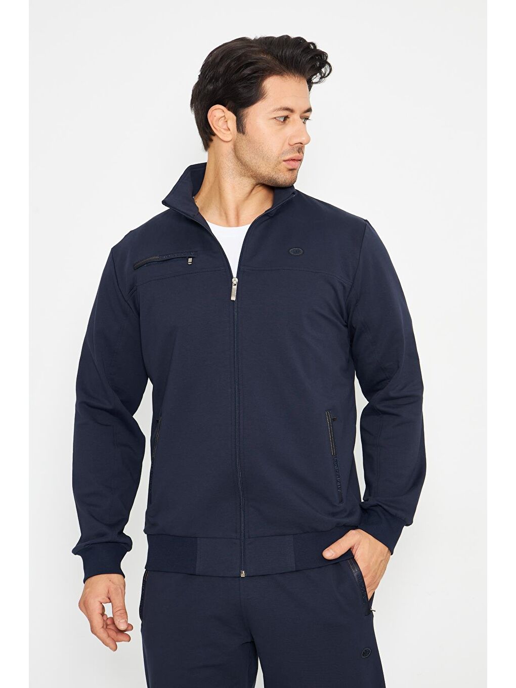 Lacivert Pamuklu Kumaş Erkek Eşofman Takımı Fm19102-3