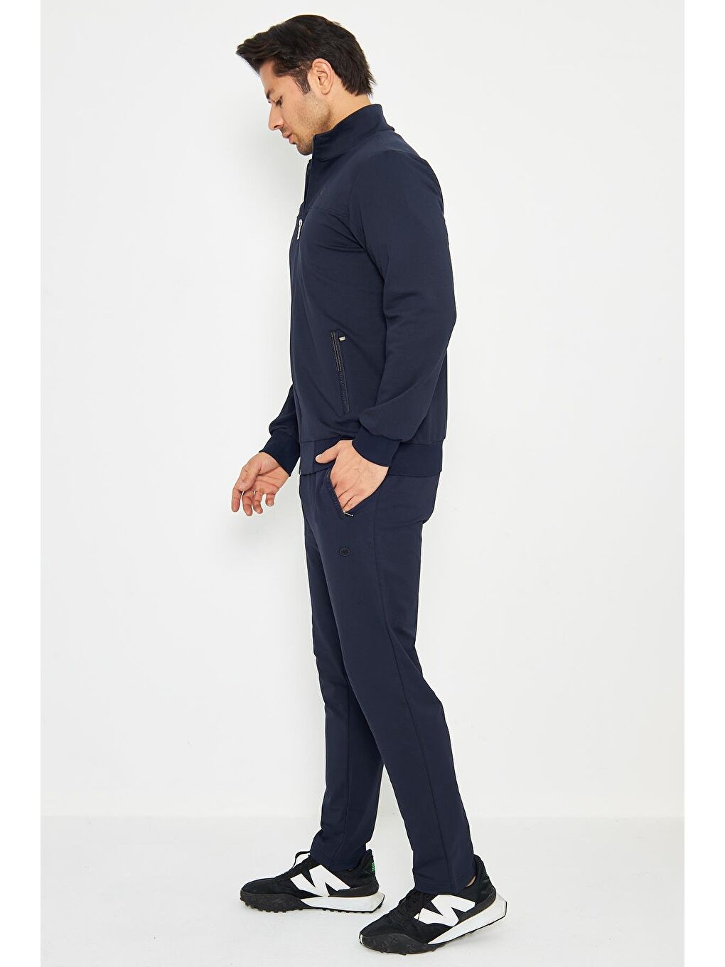 Lacivert Pamuklu Kumaş Erkek Eşofman Takımı Fm19102-4