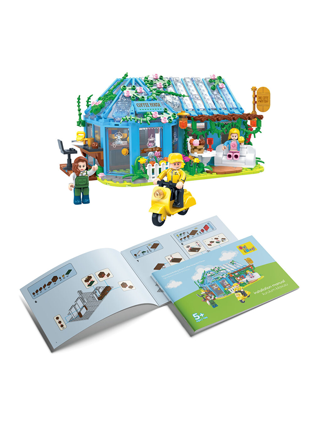 Eğitici Bloklar Kahve Evi 642 Parça Yapı Seti-5