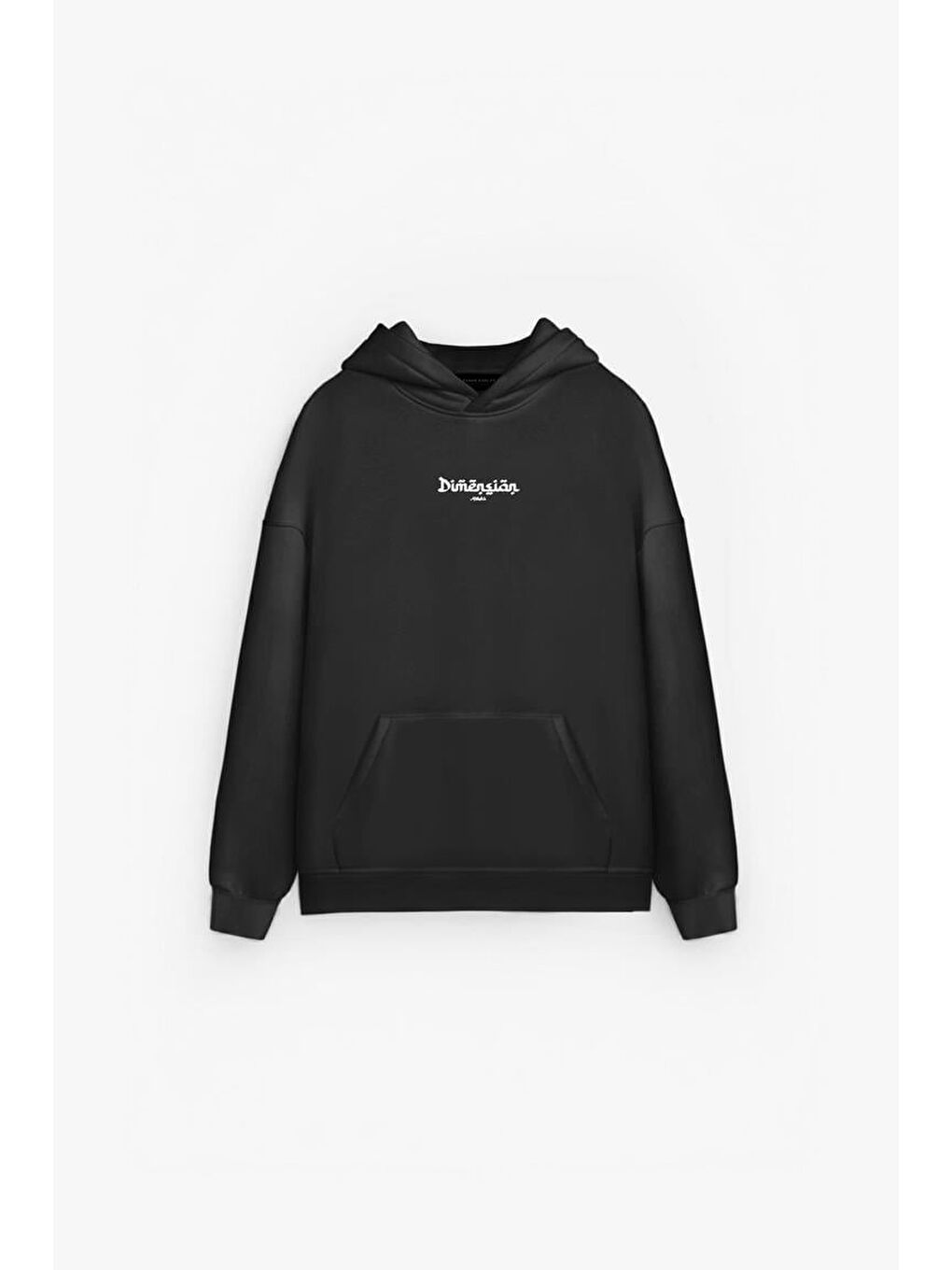 Erkek Oversize Kapüşonlu 2'Li Hoodie Beyaz - Siyah-5