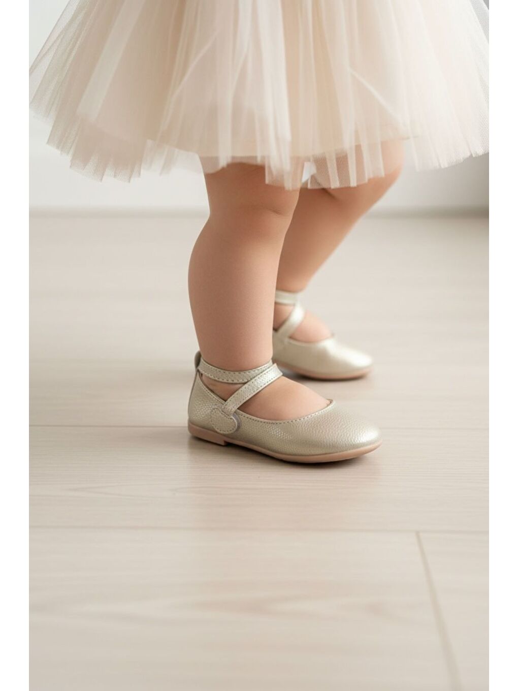 Sarı Cırtlı Kız Çocuk Babet Ayakkabı