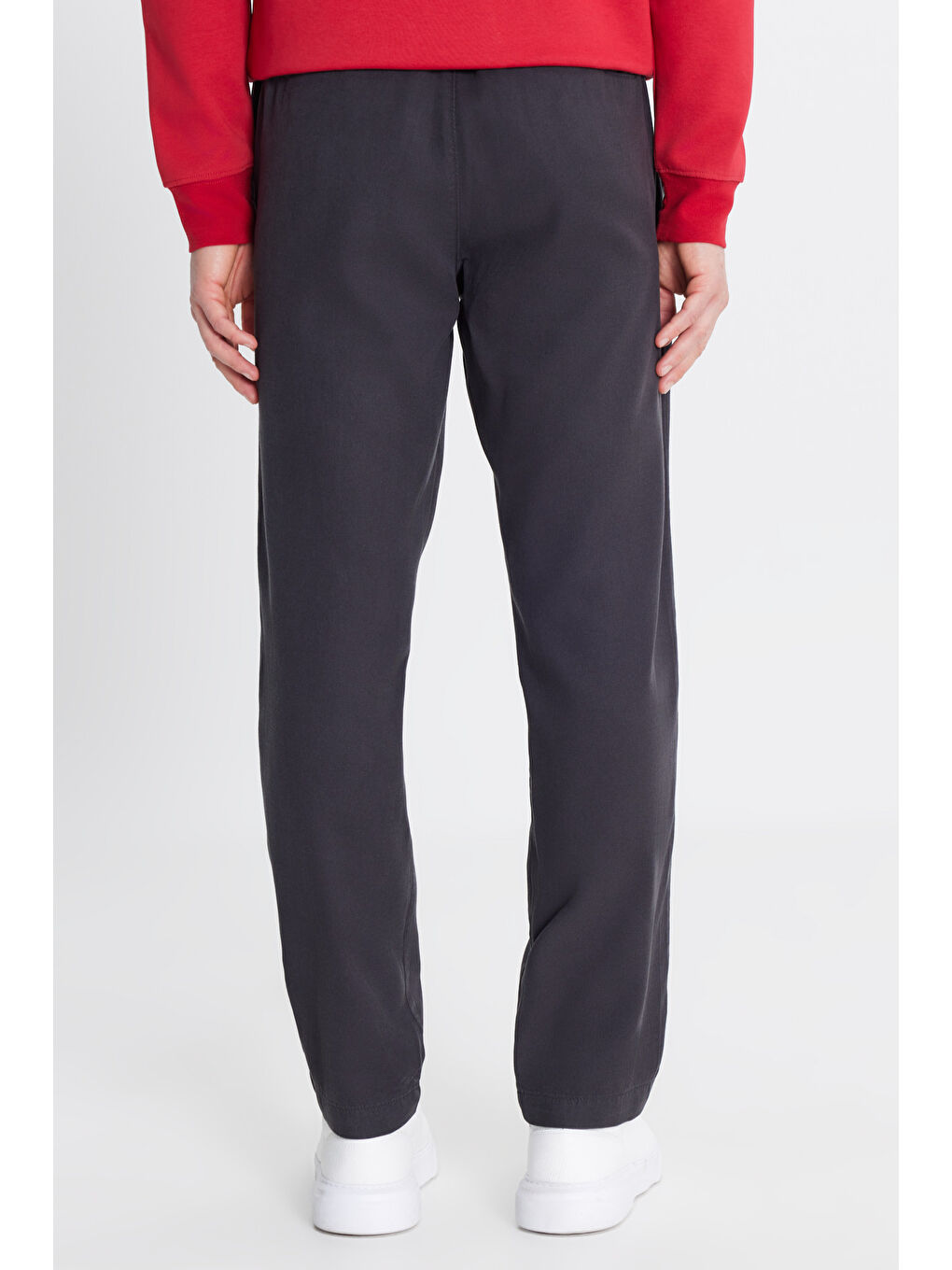 Regular Fit Normal Kesim Lastikli Bel Siyah Chino Pantolon-3