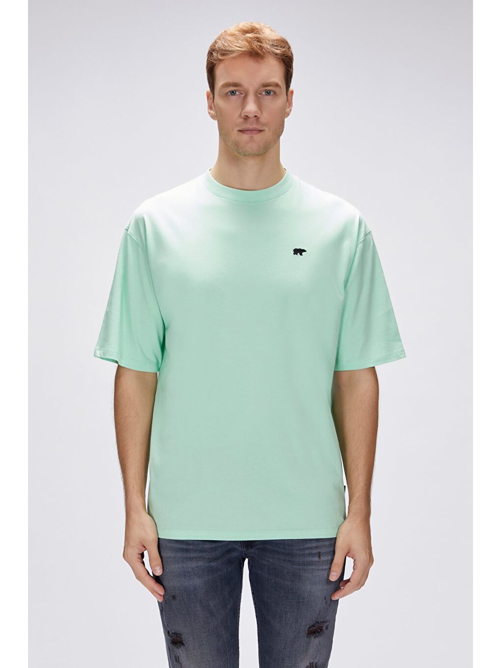 Damon Yeşil Erkek Oversize Tişört