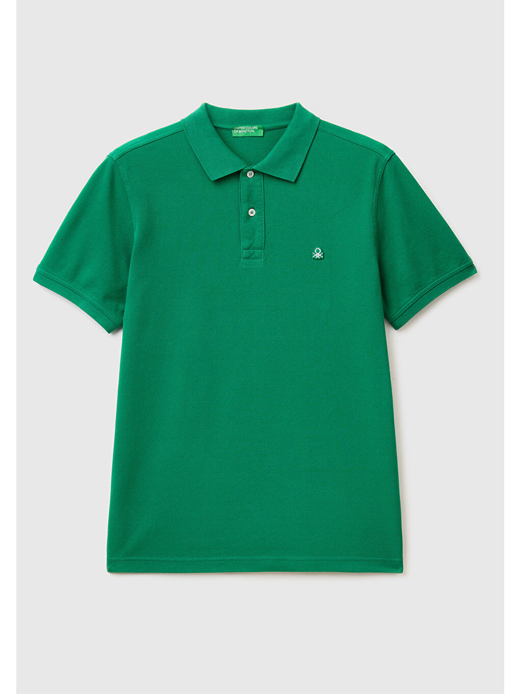 United Colors Of Benetton Erkek Koyu Yeşil Regular Fit Kısa Kollu Polo T-Shirt - 1