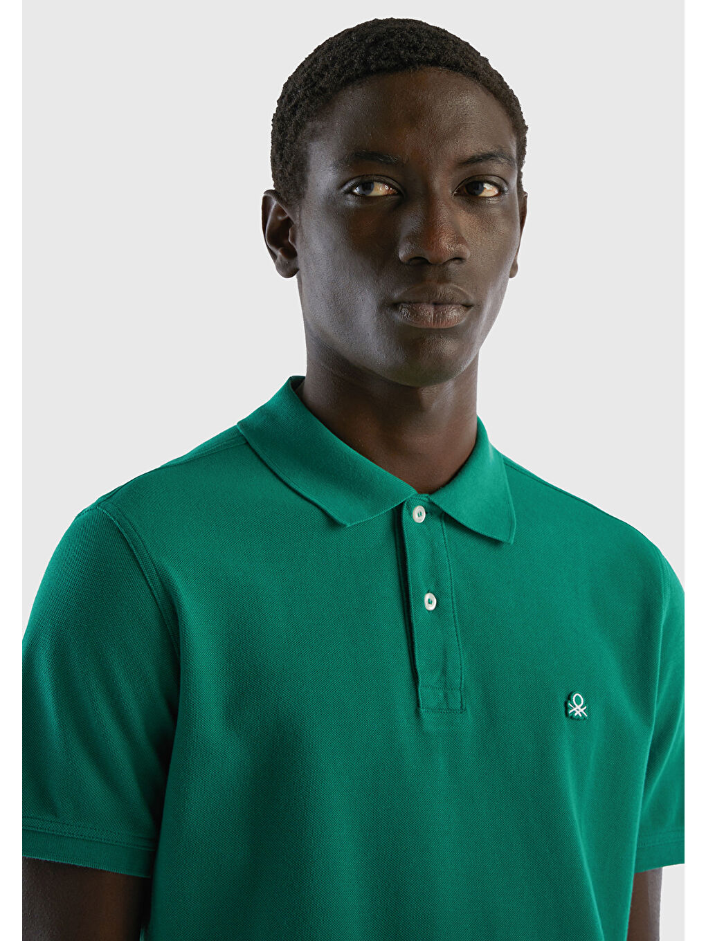 United Colors Of Benetton Erkek Koyu Yeşil Regular Fit Kısa Kollu Polo T-Shirt - 3