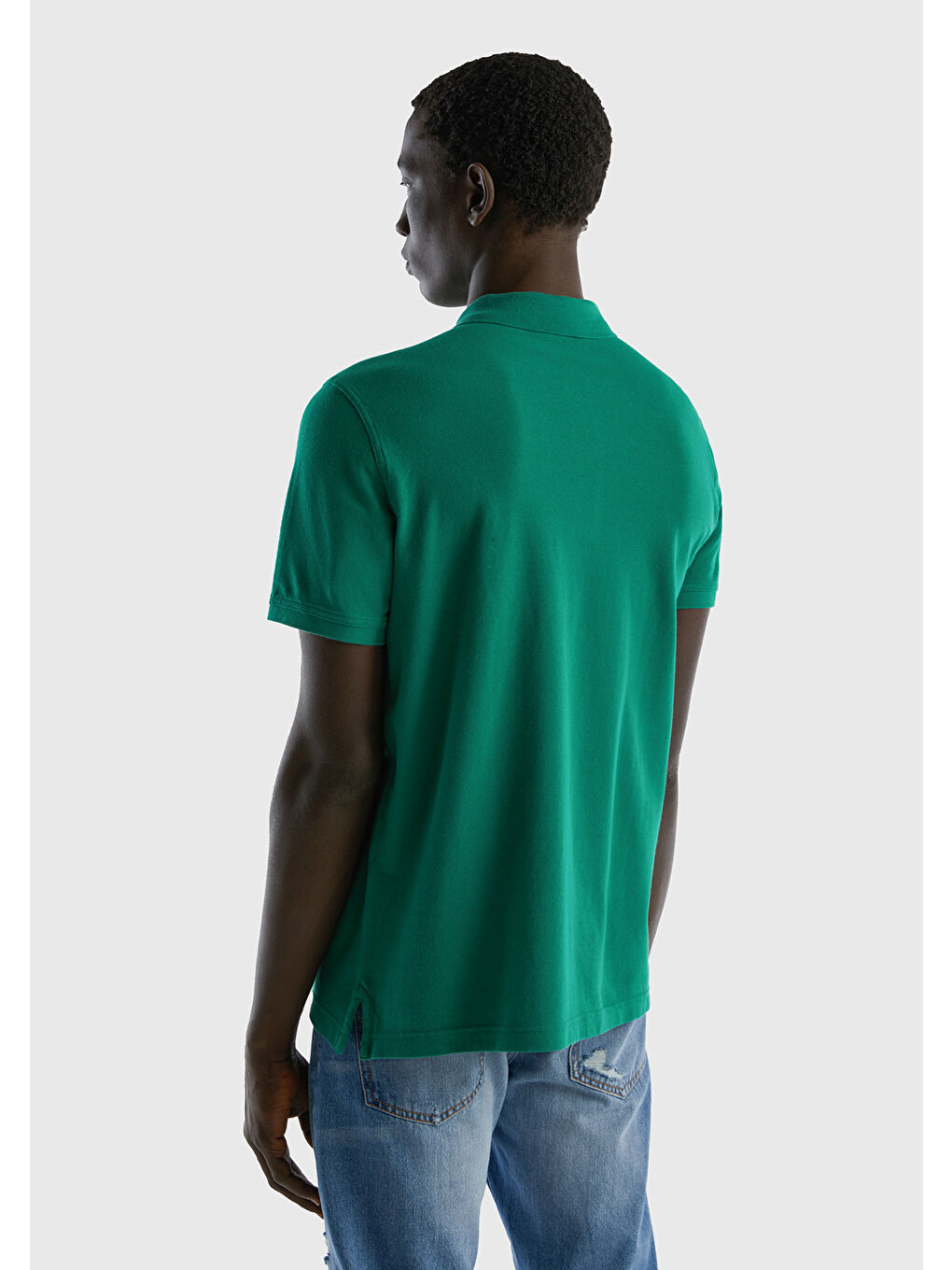 United Colors Of Benetton Erkek Koyu Yeşil Regular Fit Kısa Kollu Polo T-Shirt - 5