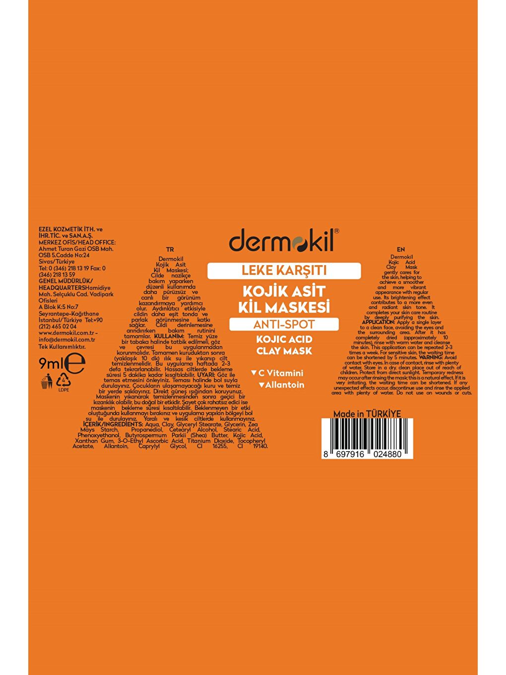 Leke Karşıtı Kojik Asit Kil Maskesi 9 ml-5