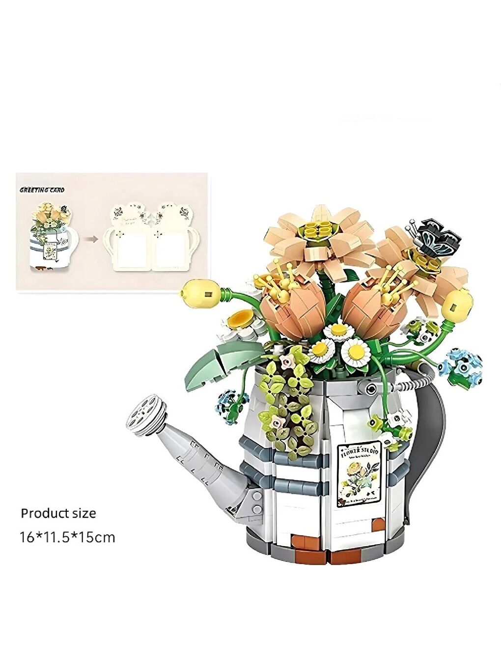 Loz Mini Sulama Kovası Saksıları ve Çiçekler Lego Block 973 Parça (LZ1936)-3
