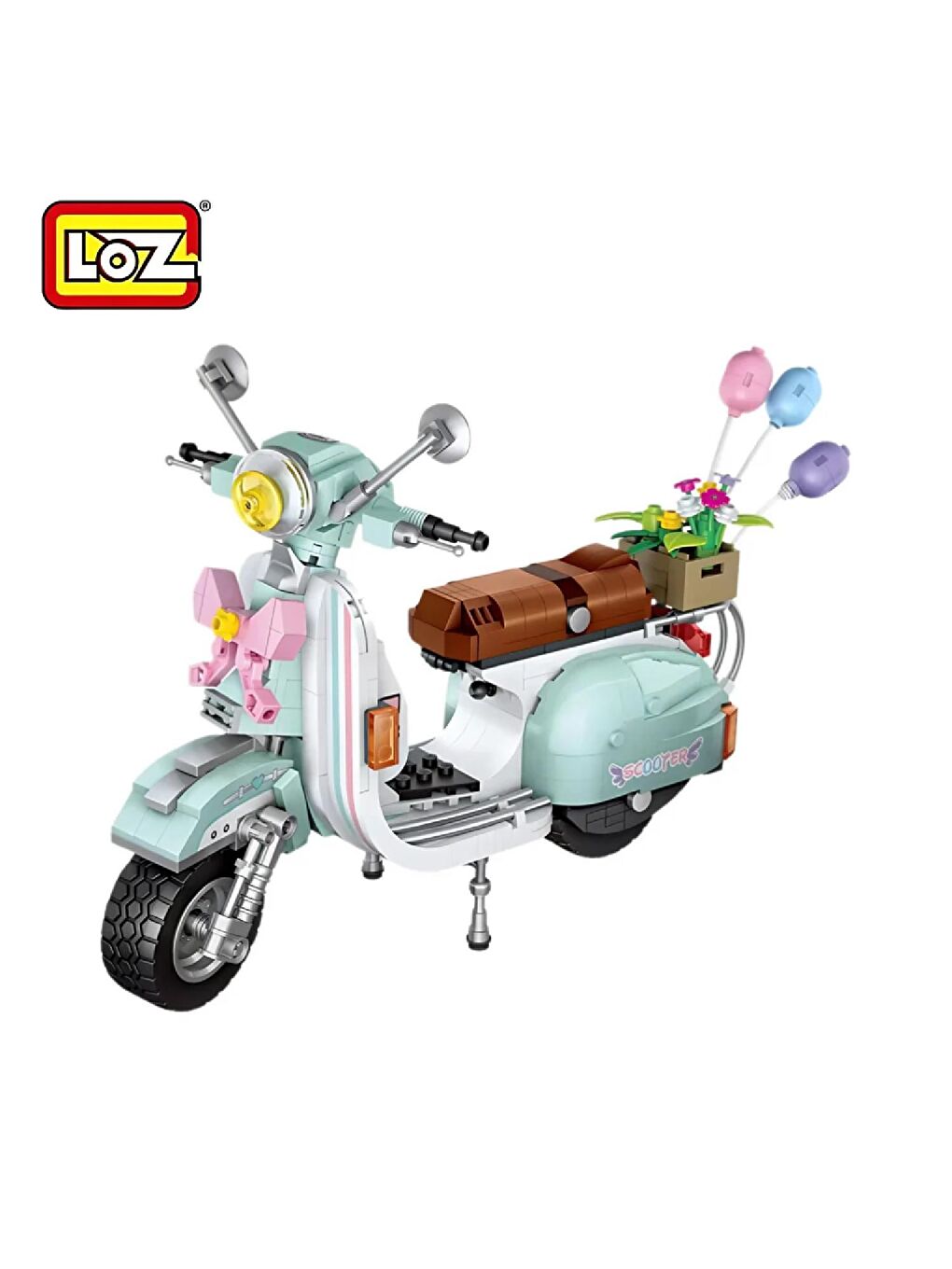 Loz Turkuaz Motosiklet Block Lego Yapı Oyuncağı 673 Parça (LZ1117)