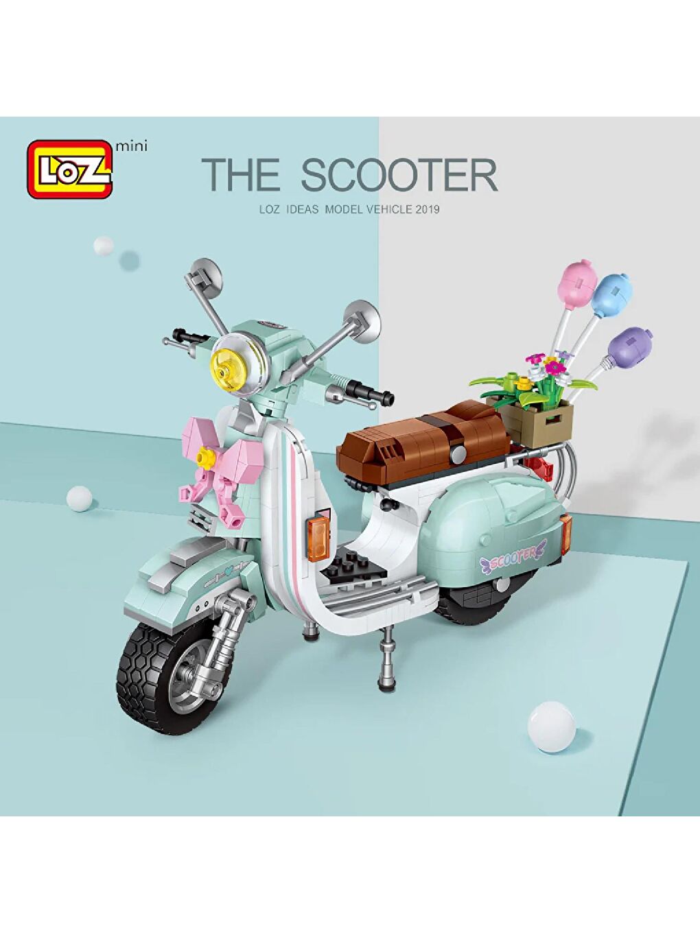 Loz Turkuaz Motosiklet Block Lego Yapı Oyuncağı 673 Parça (LZ1117)-1