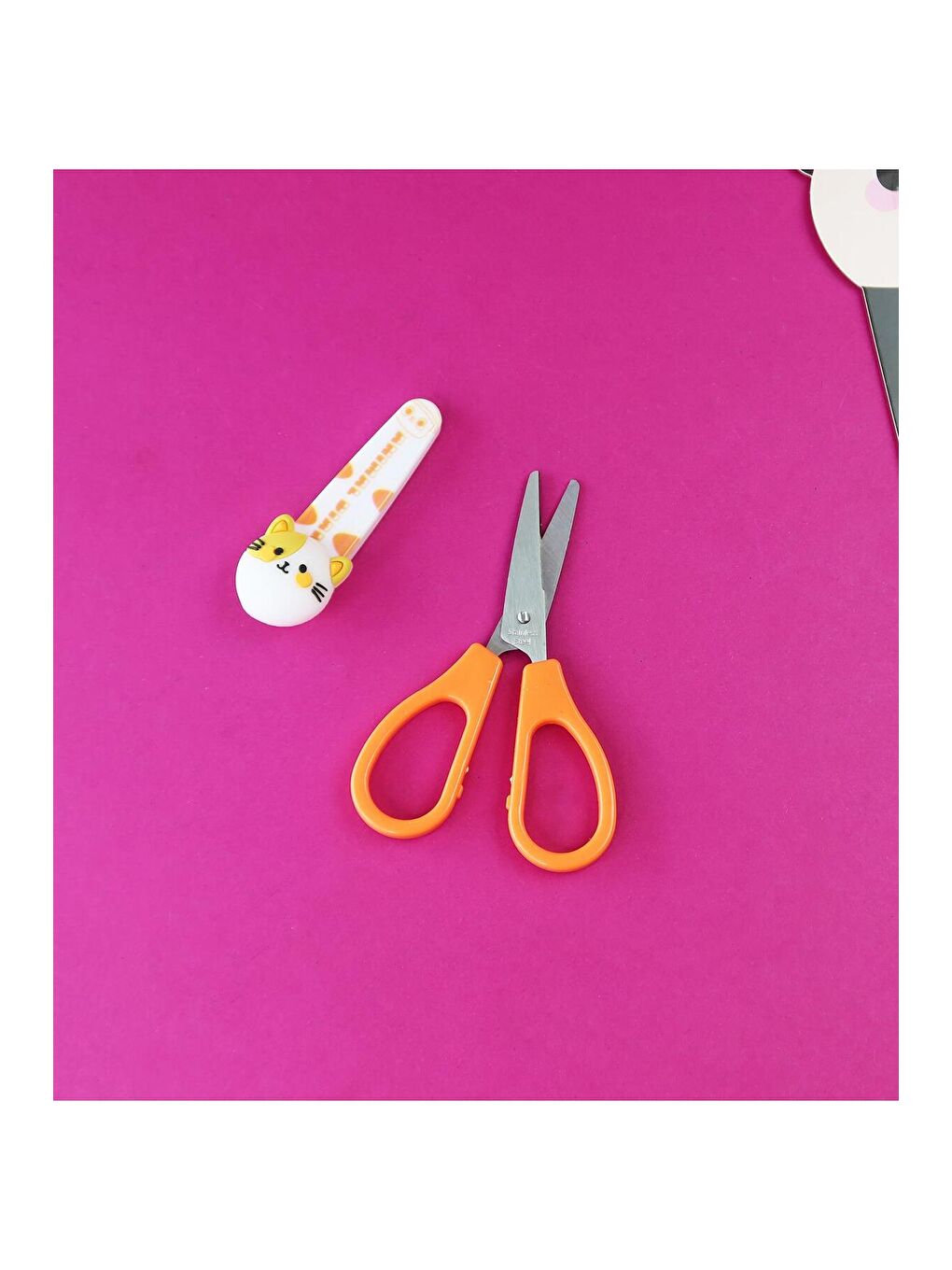 Sevimli Hayvan Figürlü Makas – Koruyucu Kapaklı-1