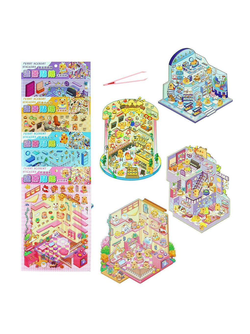 Dıy Kendin Yap Temalı 3D Oda Sahne Sticker