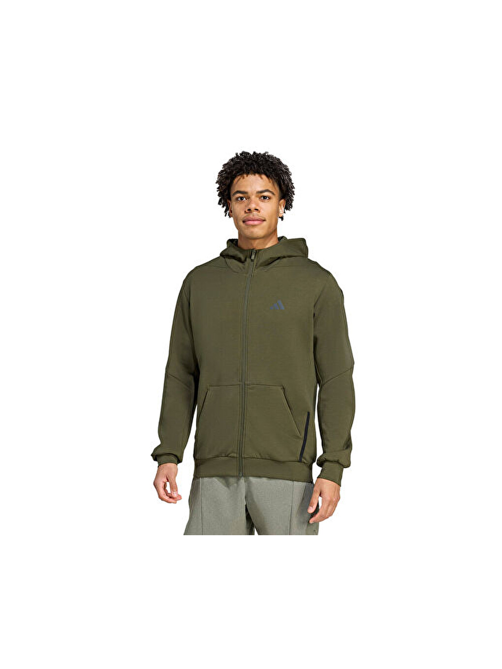 D4t Full-zip Ho Erkek Günlük Fermuarlı Sweatshirt Jx0692 Haki