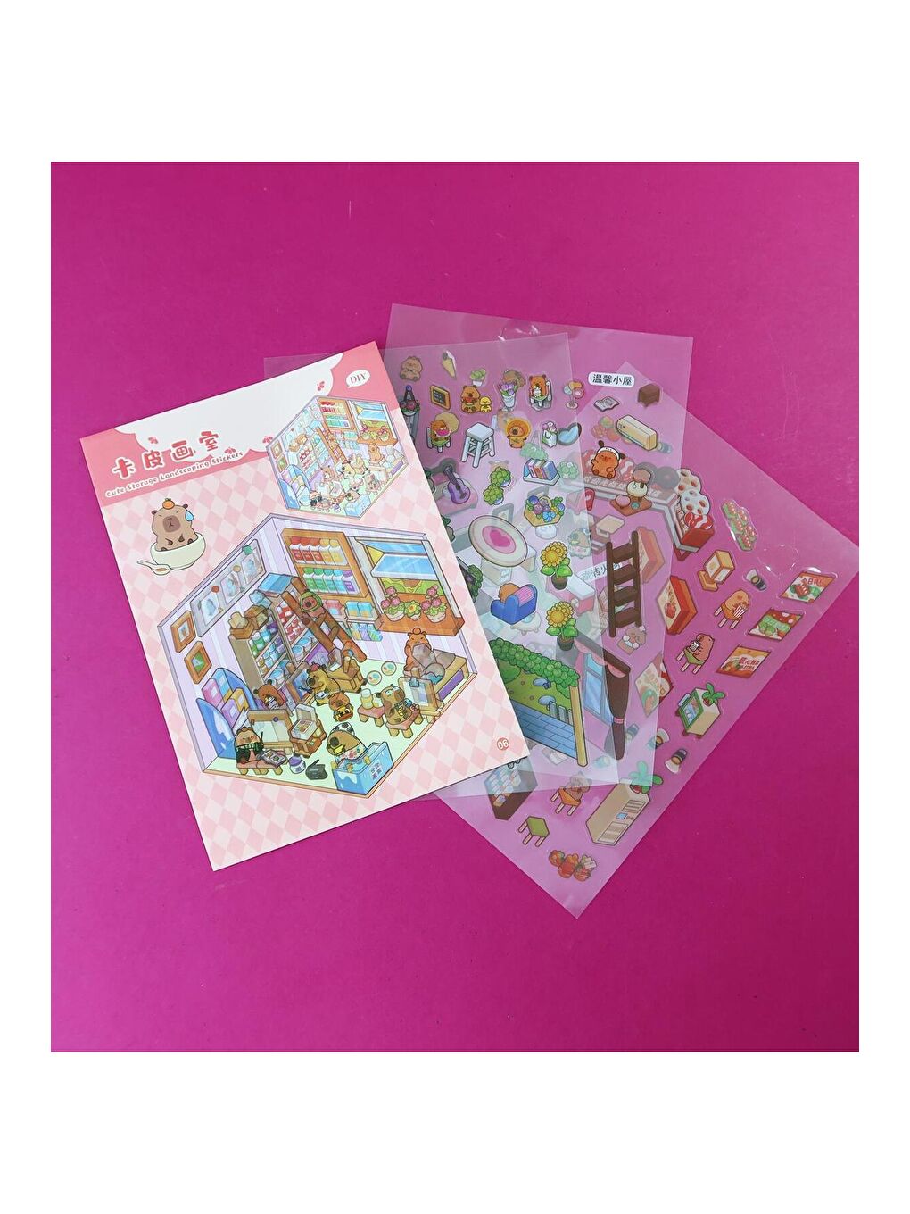 Dıy Kendin Yap 5D Sahne Sticker Seti – 8 Sayfa (4 Sahne + 4 Sticker)-1