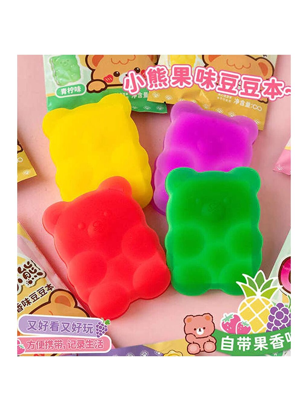 Kokulu Bilnbox Ayıcık Şekilli Mini Not Defteri-4