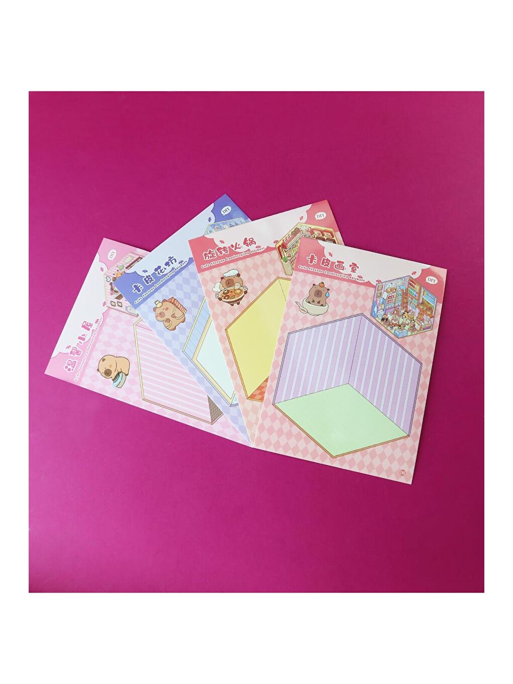 Dıy Kendin Yap 5D Sahne Sticker Seti – 8 Sayfa (4 Sahne + 4 Sticker)-2