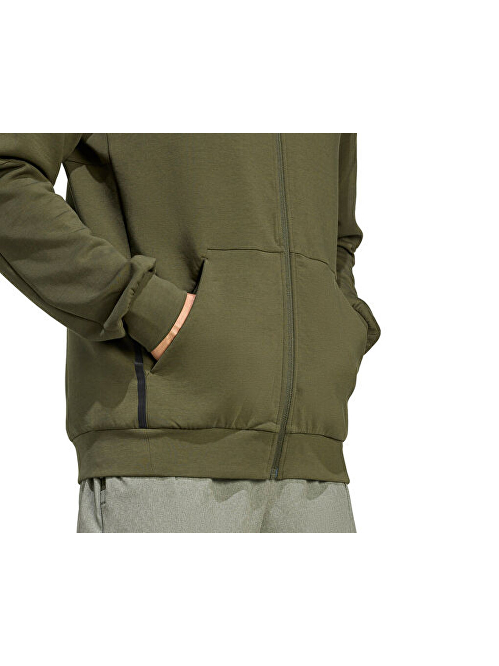 D4t Full-zip Ho Erkek Günlük Fermuarlı Sweatshirt Jx0692 Haki-4