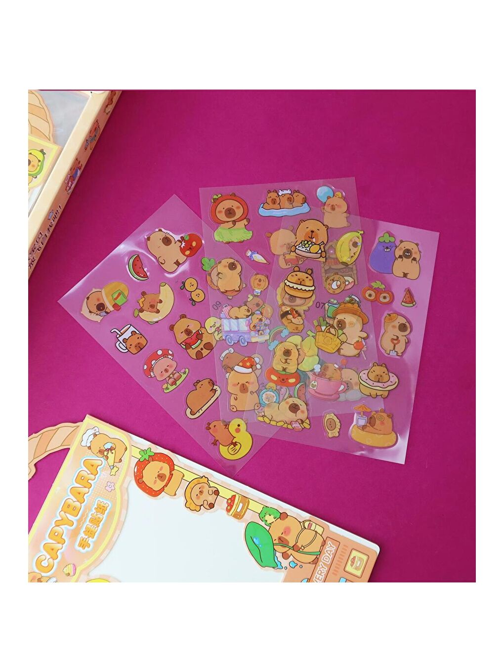 Şeffaf Sticker Seti – 3 Sayfa-1