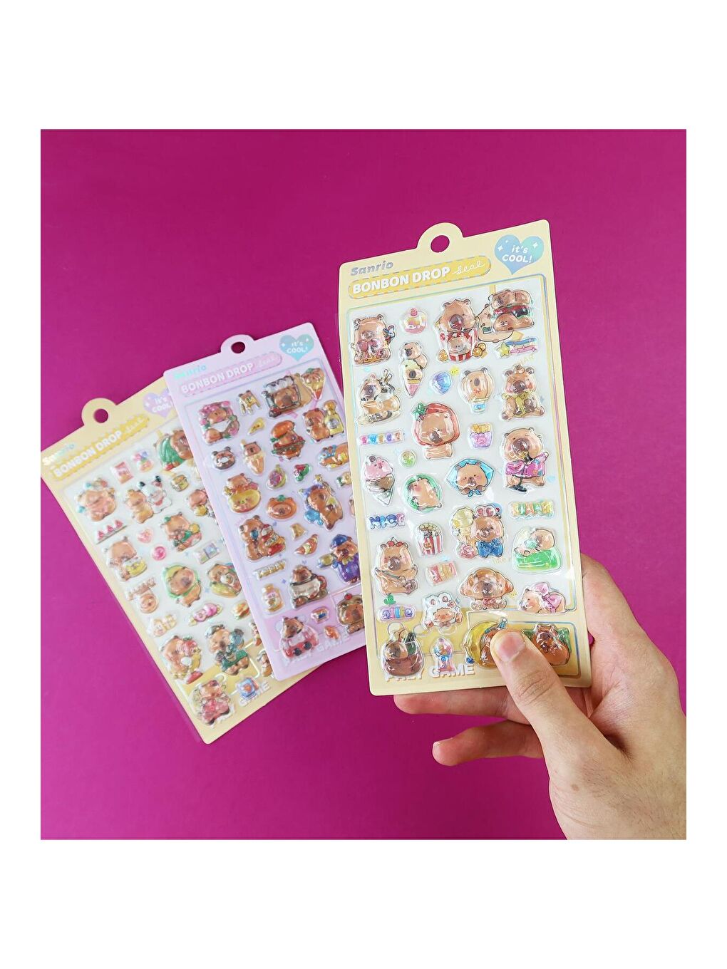 Bonbon Drop Kabartmalı Sticker – 1 Sayfa 3D Etiket-1