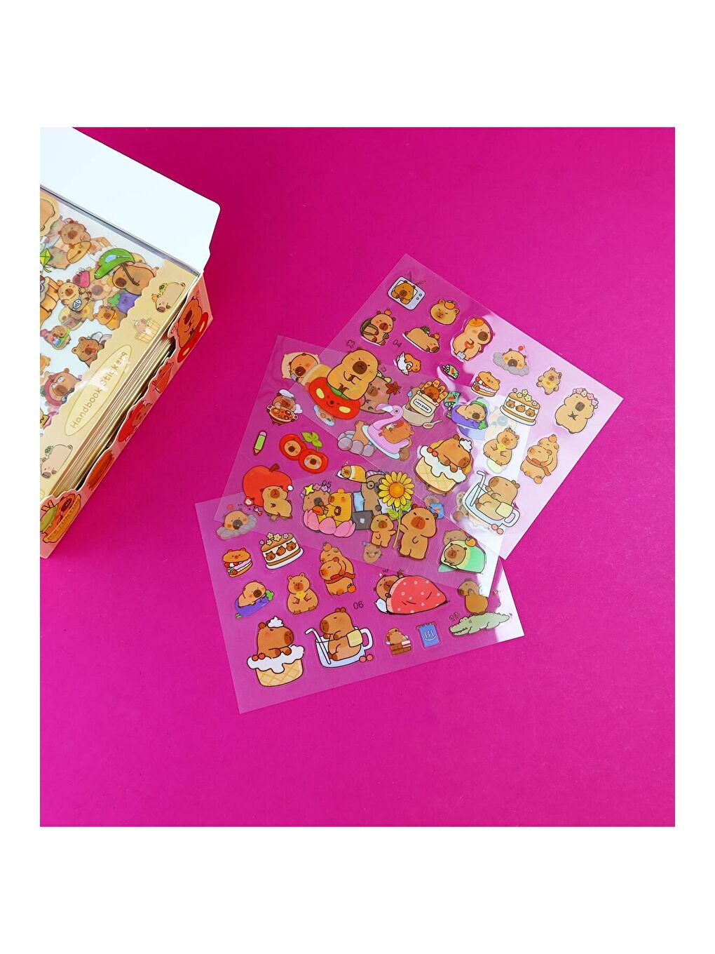 Karakterli Şeffaf Sticker Seti – 3 Sayfa-1