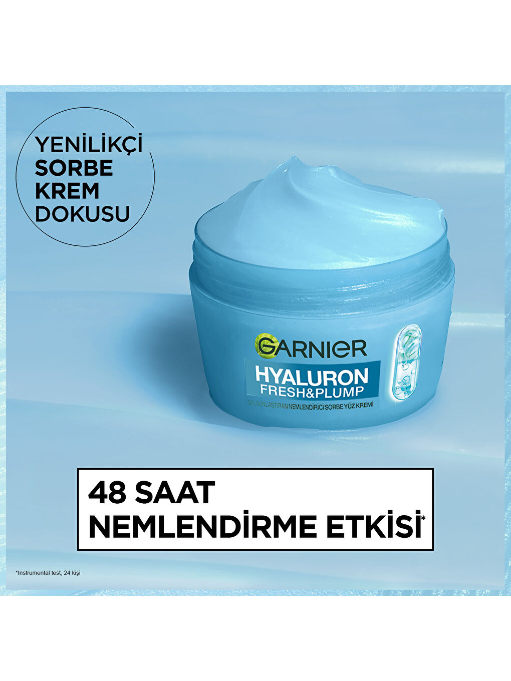 Hyaluron Fresh & Plump Dolgunlaştıran Nemlendirici Sorbe Yüz Kremi 85 ML, Vegan & Cruelty Fr-1