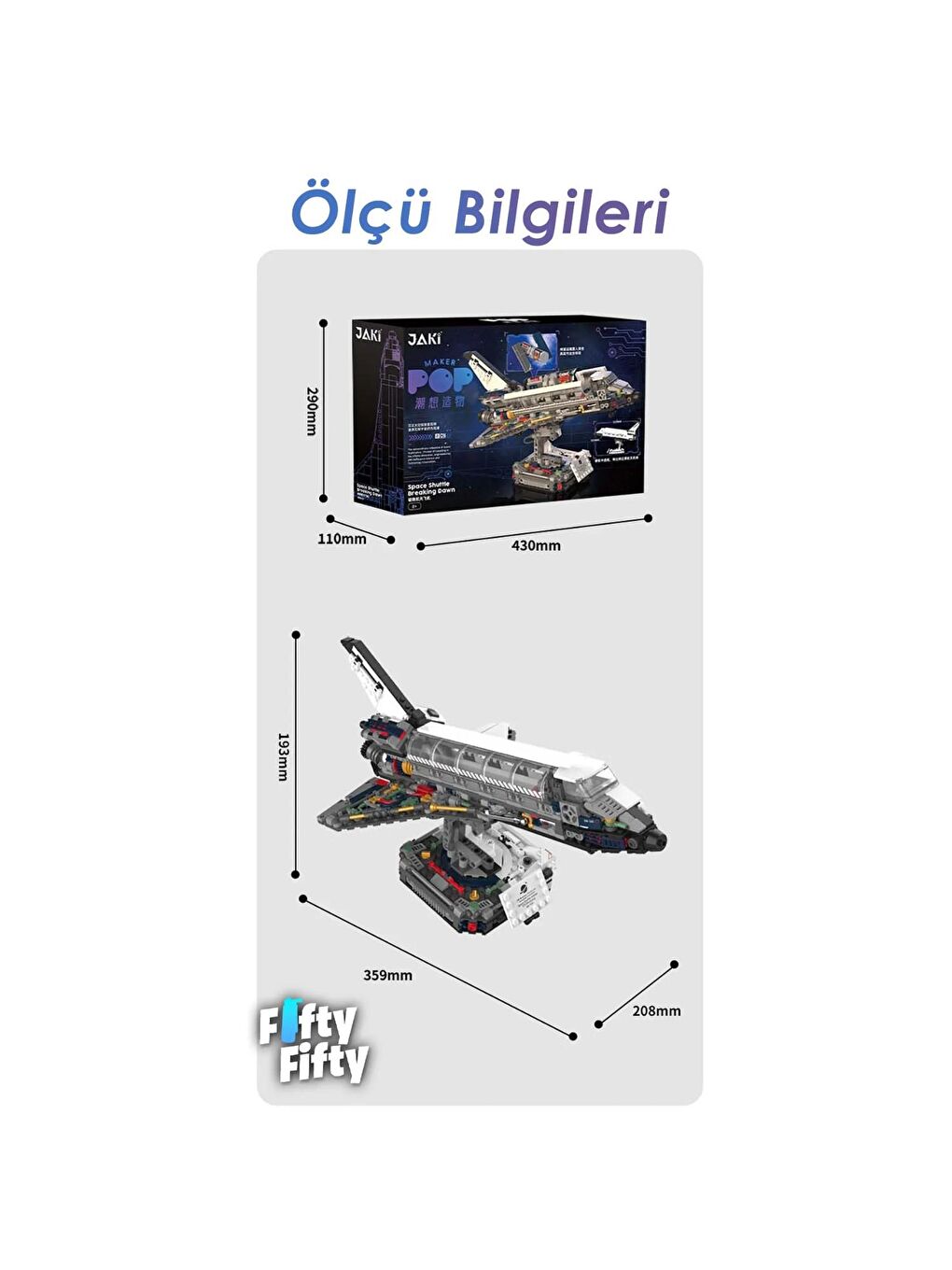 Jaki Uzay Aracı Block Lego Yapı Oyuncağı 954 Parça (JK8502)-1