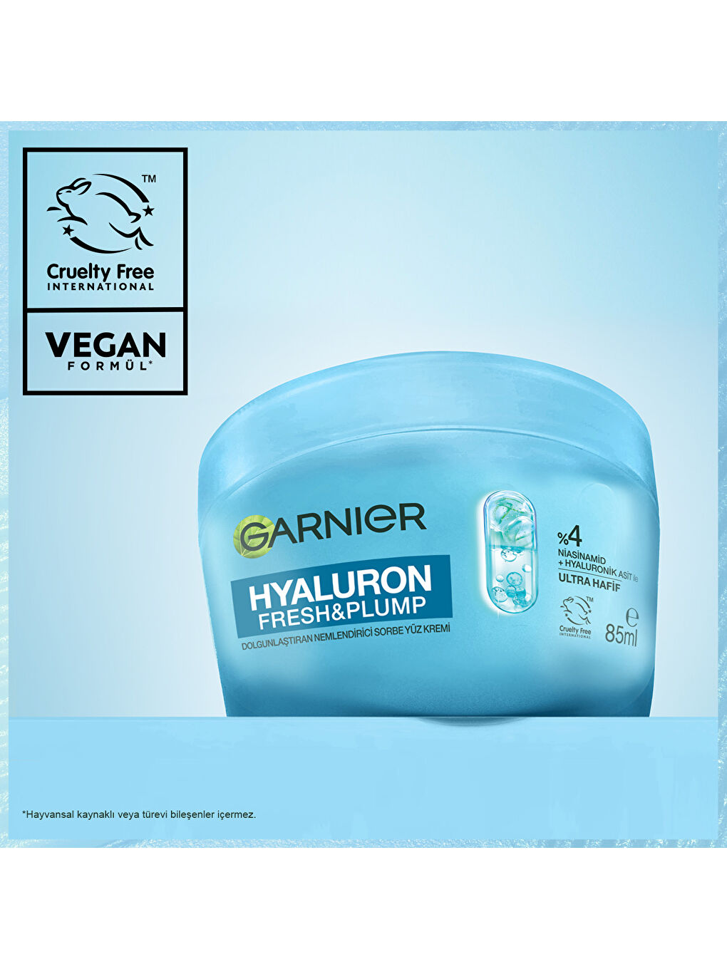 Hyaluron Fresh & Plump Dolgunlaştıran Nemlendirici Sorbe Yüz Kremi 85 ML, Vegan & Cruelty Fr-6