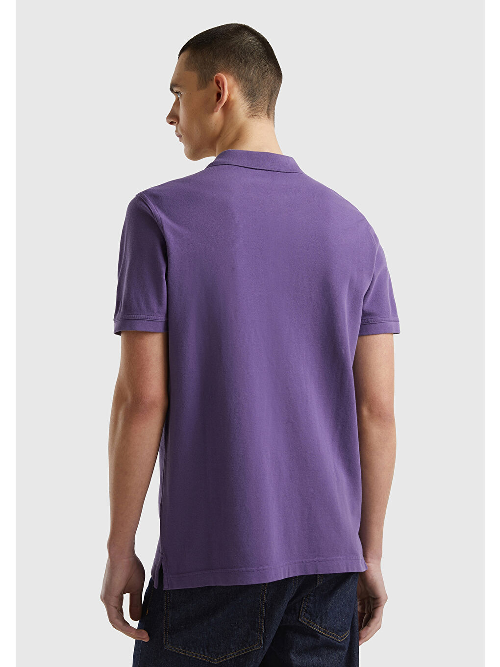 United Colors Of Benetton Erkek Mor Regular Fit Kısa Kollu Polo T-Shirt - 4