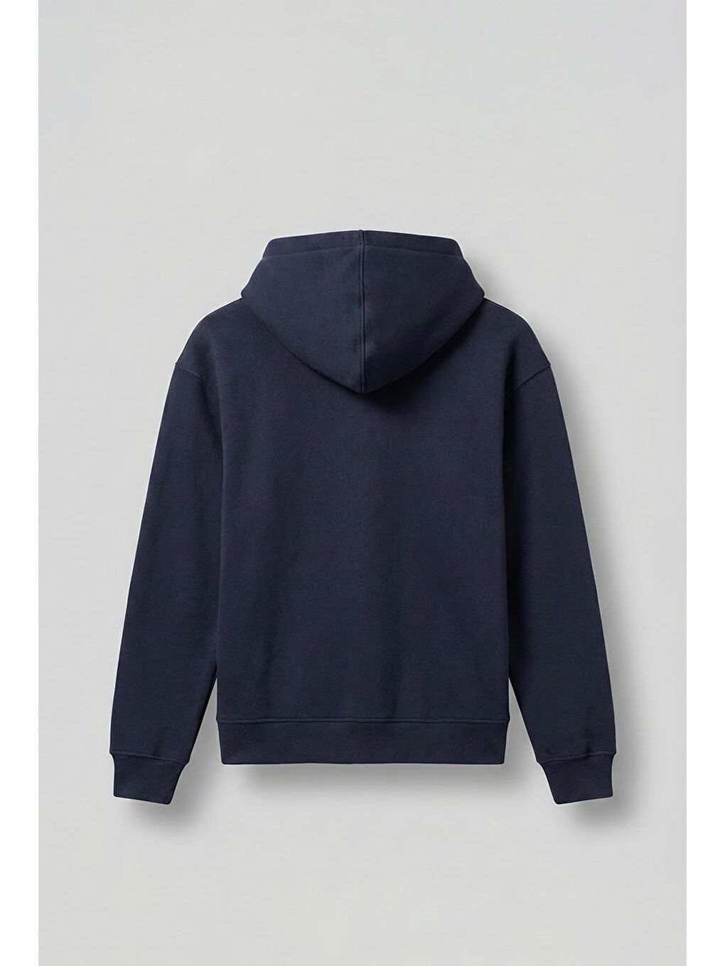 Erkek Kabartmalı Baskılı Kapüşonlu Hoodie Lacivert-7