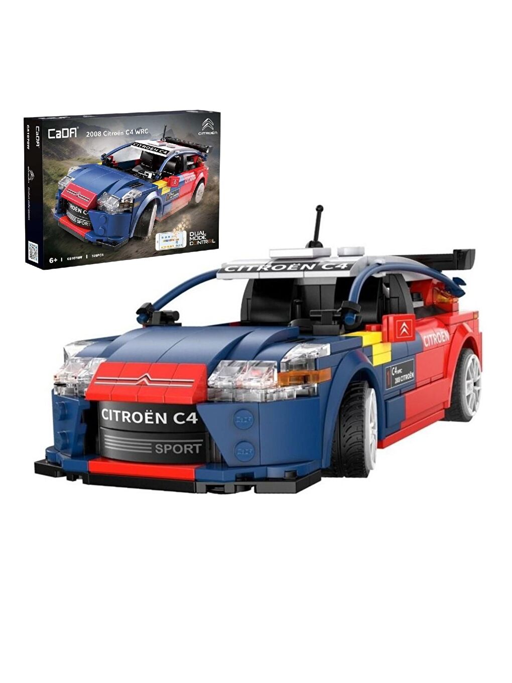 Cada 2008 Citroen C4 WRC Yarış Arabası Block Lego Yapı Oyucağı 329 Parça (C51078W)