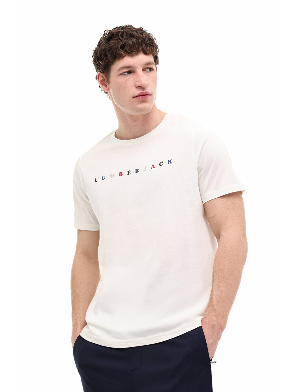 Bej ML MESSUS 11URBNG2022 Ekru Erkek Kısa Kol T-Shirt