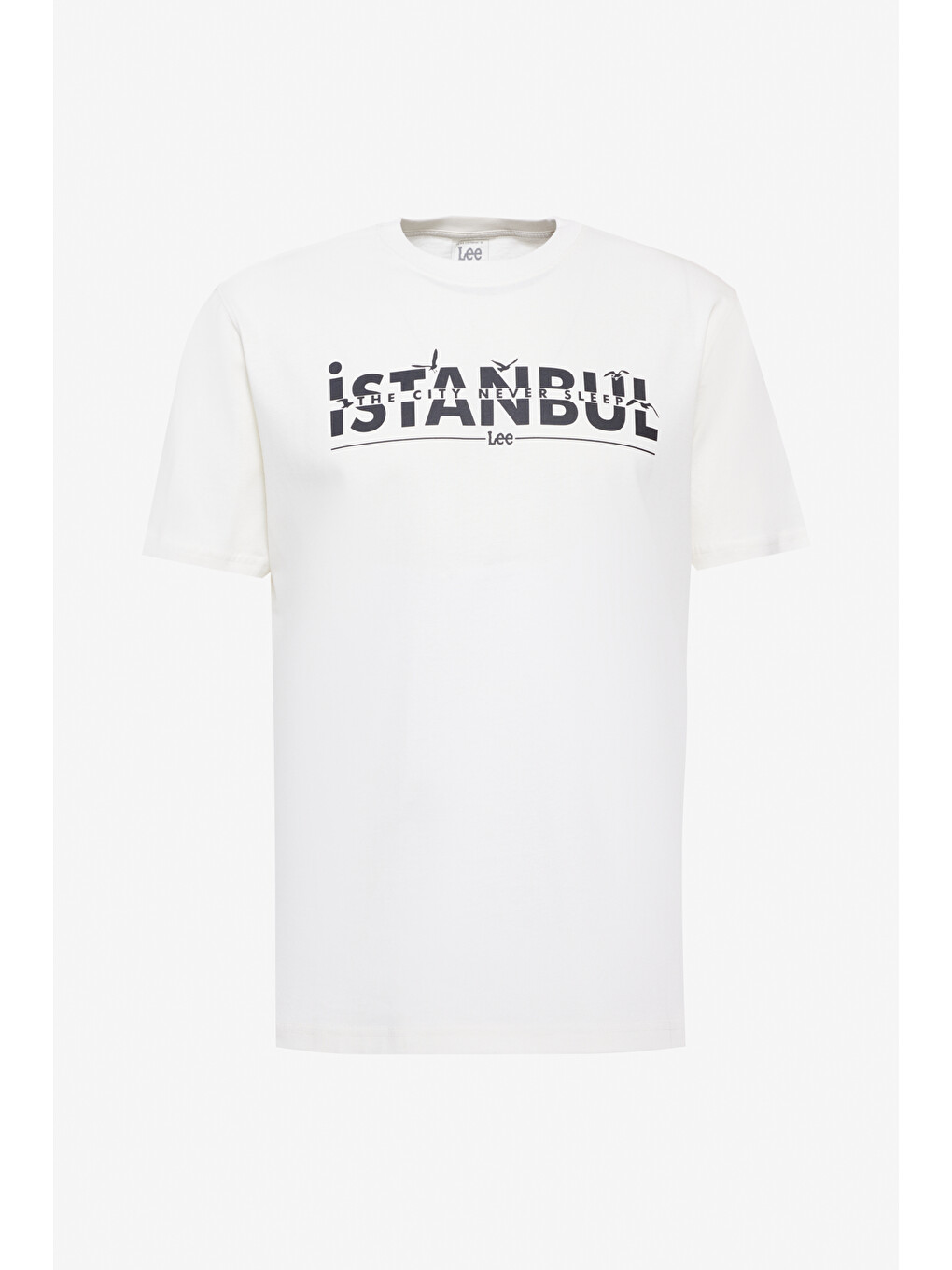 Regular Fit Normal Kesim Bisiklet Yaka %100 Pamuk Beyaz Tişört-5