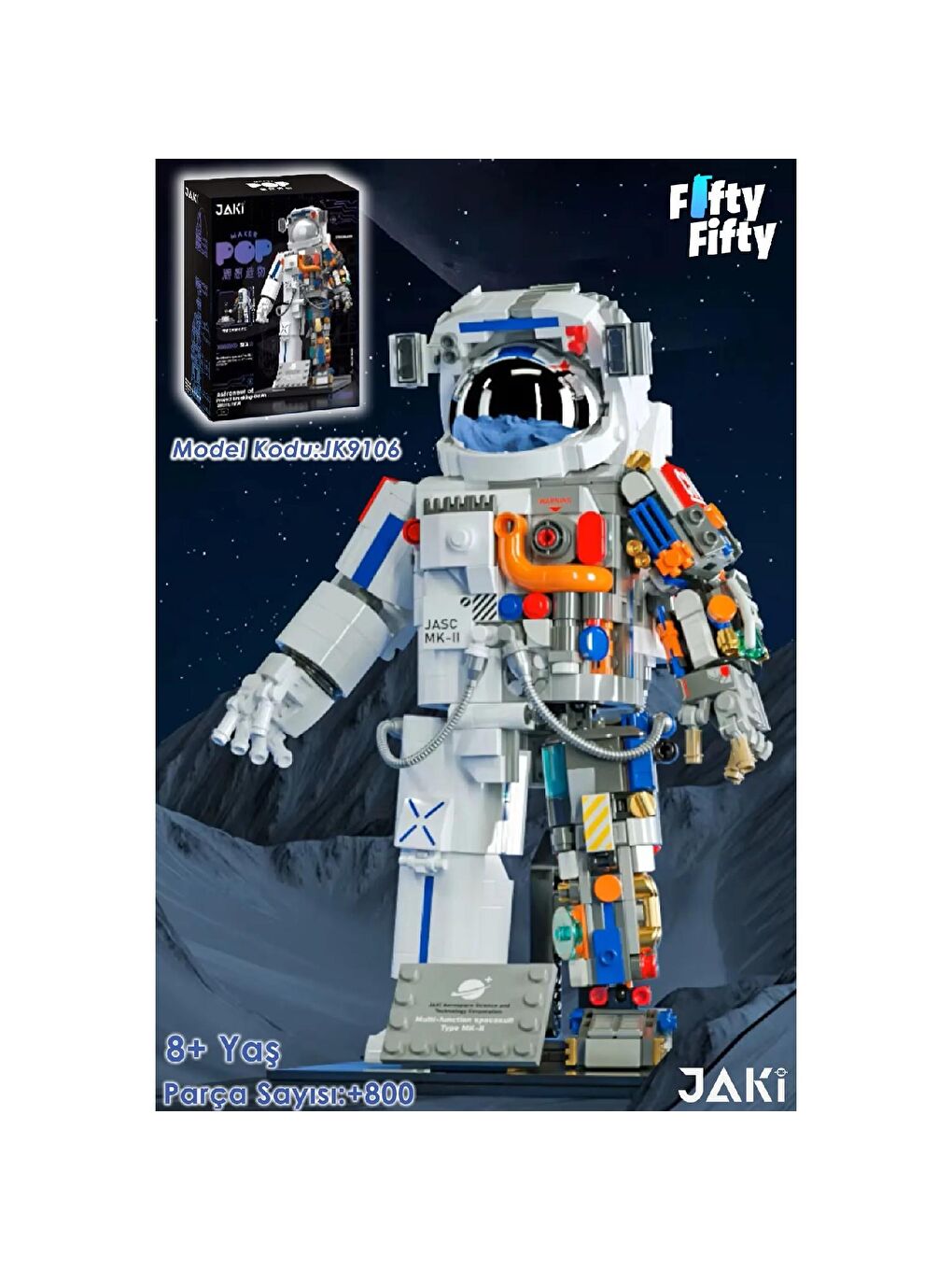 Jaki Şafak Projesi Astronotları Block Lego Yapı Oyuncağı 900 Parça (JK9106)