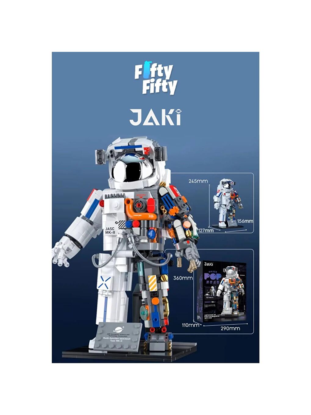 Jaki Şafak Projesi Astronotları Block Lego Yapı Oyuncağı 900 Parça (JK9106)-1